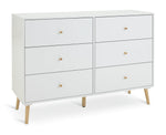 Habitat Otto 6 Drawer Chest - White | Modern Storage Cabinet Dresser Organizer