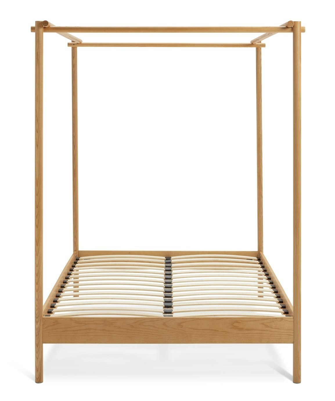 Akari 4 Poster Kingsize Wooden Bed Frame - Natural | King size poster bed