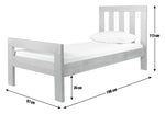 Home Chile Single Wooden Bed Frame - Dark Wood | Practical Night Comfort
