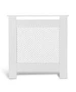Habitat Odell Mini Radiator Cover White | Lattice Panel MDF Cabinet Heater Cover