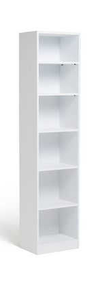 Maine Narrow Bookcase - White ( B Grade 39252 )