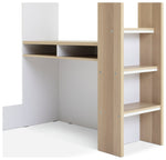 Norah Teen Slatted High Sleeper Bed Frame- White | Teen Loft Bed