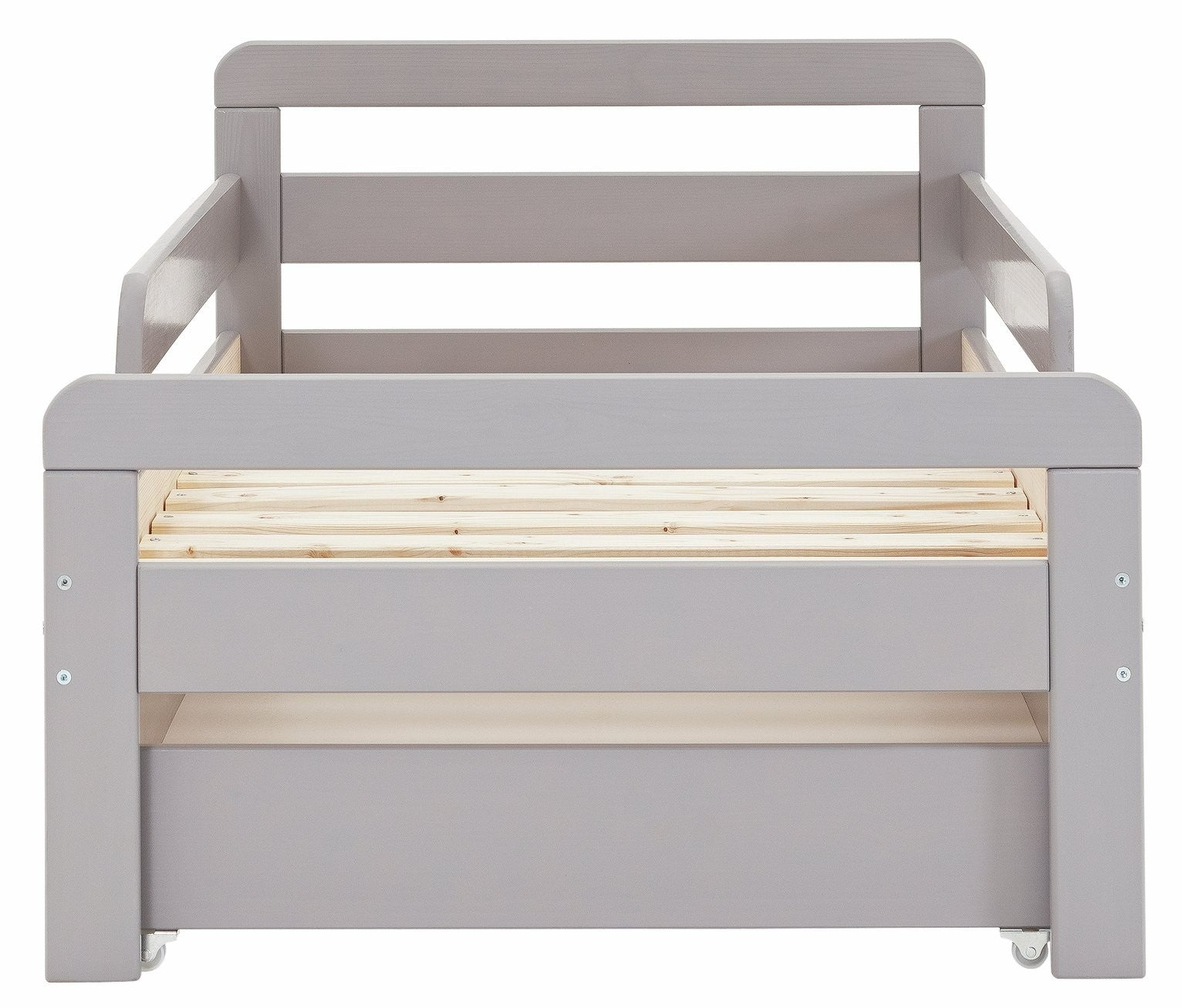 Ellis Toddler Bed Frame with Drawer - Grey | Childrens Bedroom Furniture