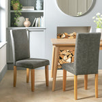 Home Pair of Faux Leather Dining Chair - Charcoal | Set of 2 modern chairs