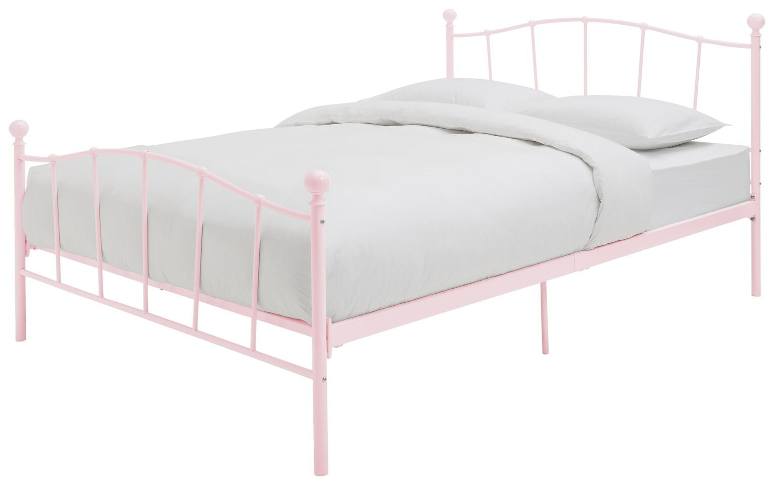 Home Fleur Double Metal Bed Frame - Pink