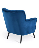 Home Liora Velvet Armchair Navy | Modern Living Room Accent Chair Furniture