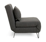 Roni Fabric Small Single Chair Bed -Grey