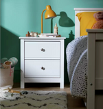 Habitat Brooklyn 2 Drawer Bedside Table - White