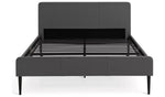Kristopher Double Fabric Bed Frame Charcoal | Modern Bedroom Furniture Bedstead