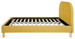 Elin Double Fabric Bed Frame - Mustard | Modern Bedroom Style