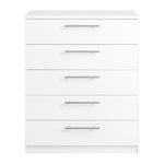 Brisbane 5 drawers Chest â€“ White ( B Grade )
