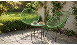 Home Serenity 2 Seater Metal Garden Bistro Set Green | Outdoor Patio Furniture
