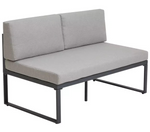 Colmar 8 Seater Space Saving Metal Patio Set-Grey (B GRADE)