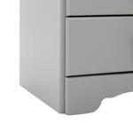 Nordic 3 Drawer Bedside Table - Grey