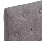 Home Pair of Tweed Fabric Dining Chairs Grey | Modern Kitchen Dining Chair Set