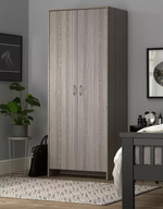 Seville 2 Door Wardrobe - Grey Oak Effect ( B Grade )
