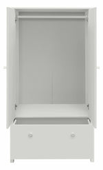 Scandinavia Kids 2 Door 1 Drawer Wardrobe - White | Storage for Clothes and Toys