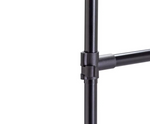 Home Heavy Duty 2 Tier Wheeled Clothes Rail Black | Freestanding Wardrobe Rack