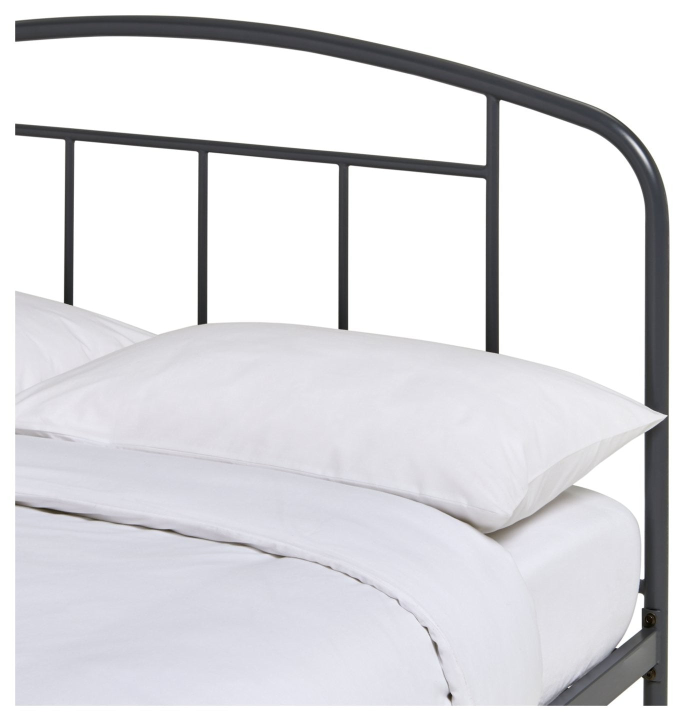 Home Pippa Single Metal Bed Frame - Dark Grey | Durable Sleeping Solution
