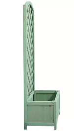 Original And Home Straight Lattice Planter Green | Outdoor Garden Plant Pot Trel