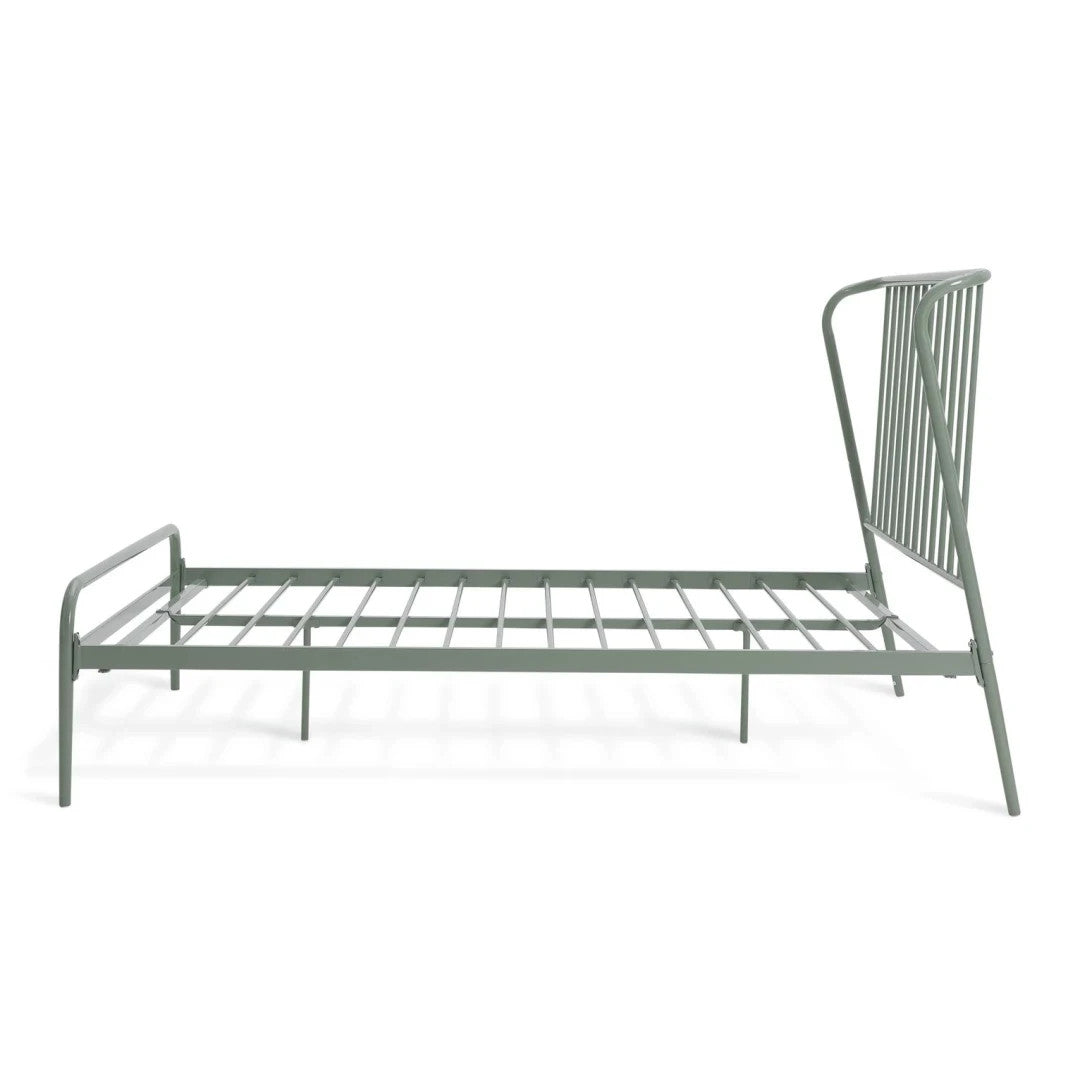 Kanso Small Double Metal Bed Frame Sage Green | Modern Bedroom Furniture Bed