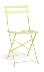 Eve 2 Seater Folding Metal Garden Bistro Set Yellow | Outdoor Patio Set