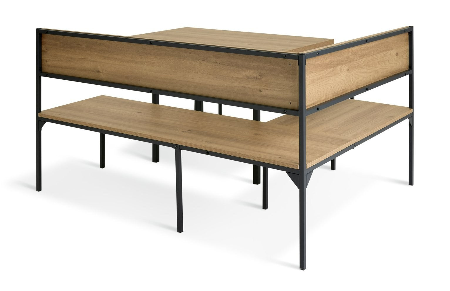 Loft Living Dining Table & 2 Benches | Loft style dining set