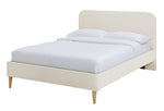 Mya Double Fabric Bed Frame - Natural | Country style bed frame