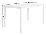 Toby Wood 4 Seater Dining Table - White ( B Grade )