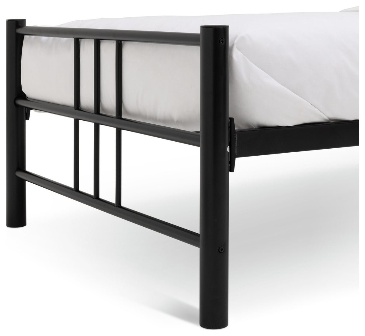 Home Atlas Single Metal Bed Frame - Black | Modern Strong Bedroom Furniture Bed