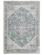 intage Effect Blue Rug 120x170cm | Modern Living Room Floor Rug Carpet