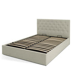 Halstead Small Double End Lift Ottoman Bed - Cream | Practical Lift Access