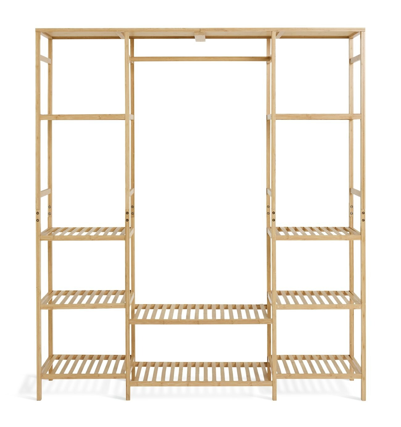 Habitat Cullen Triple Bamboo Open Wardrobe - Natural