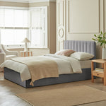 Home Pandora Kingsize End Lift Ottoman Bed - Grey | Cozy Bedroom Atmosphere