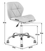 Home Boutique Faux Leather Office Chair Grey | Modern Desk Chair Home Office Fur