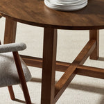 Trieste Round 4 Seater Dining Table - Walnut | Stylish wooden dining table