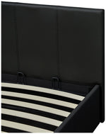 Lavendon Single End Open Ottoman Bed Frame -Black | single storage bed black