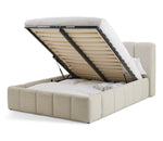 Malone Kingsize End Lift Ottoman Bed - Cream | Luxury bed with storage