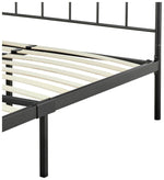 Clara Kingsize Metal Bed Frame Black | Traditional Metal Bed with Sprung Slats