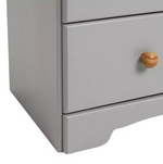 Home Nordic 6 Drawer Chest Grey | Wooden Storage Unit Bedroom Furniture