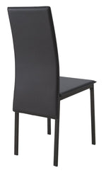 Lido Glass Extending Dining Table & 6 Black Chair ( B Grade 47231 - 45168 )