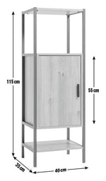 Habitat Loft Living 1 Door Cabinet - Oak | Stylish Storage for Bathroom Hallway