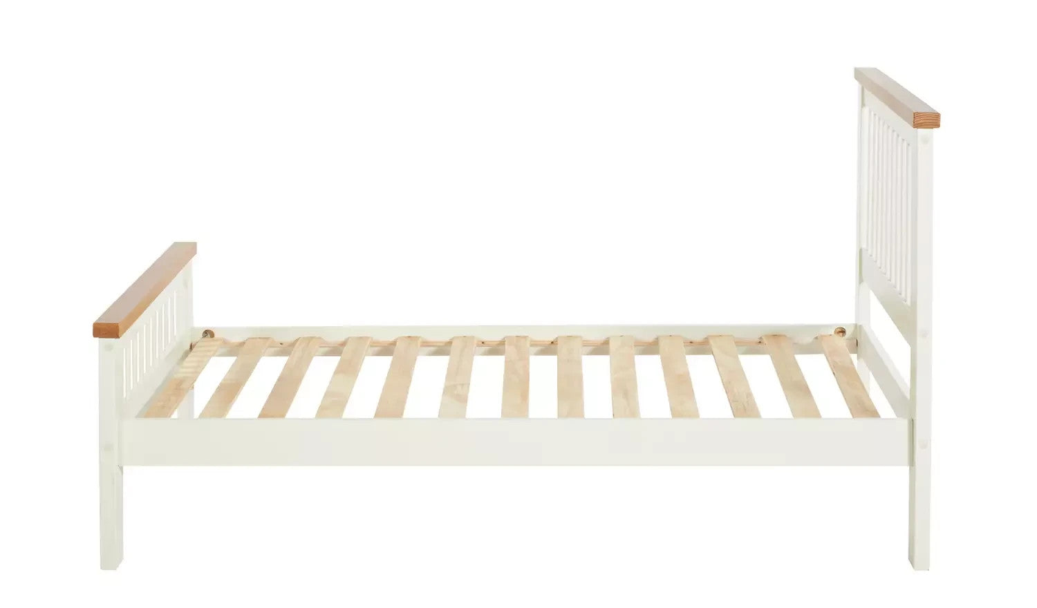 Home Aubrey Single Wooden Bed Frame - Two Tone (S)