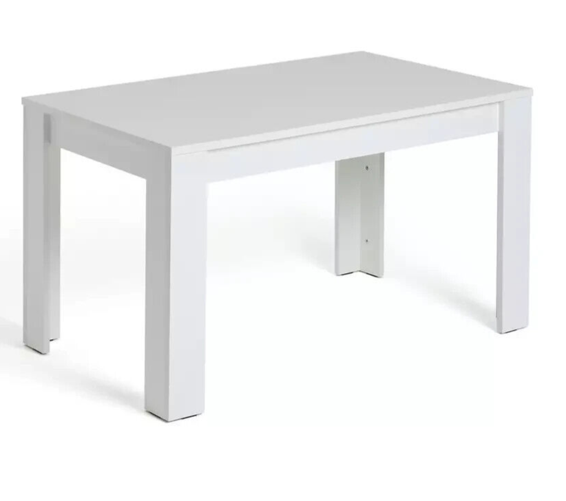 Miami Gloss 4 Seater Dining Table - White | White Modern Kitchen Dining Table