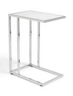 Boutique C Shaped Table Marble Effect | Side Table Sofa End Table Furniture