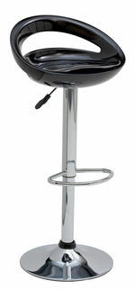 Ottawa Gas Lift Bar Stool - Black |Adjustable Swivel Kitchen Breakfast Bar Chair