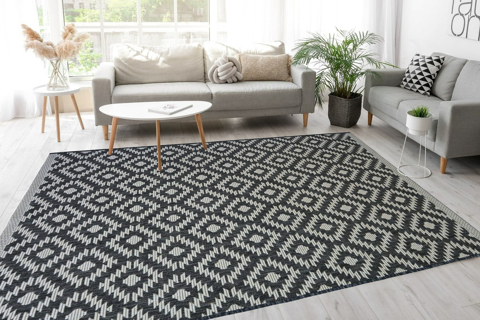 Homemaker Genesis Grey Indoor Outdoor Rug - 200X290
