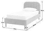 Home Fulford Single Fabric Bed Frame - Grey | Fabric upholstered bed