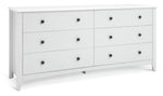 Minato 6 Drawer Chest - White | Modern Everyday Storage