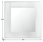 Habitat Glass & Brass Ribbed Square Wall Mirror - 60x60cm
